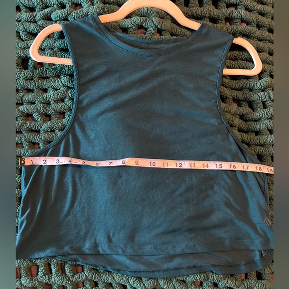 MPG Teal Crop Muscle Tee - Picture 5 of 7